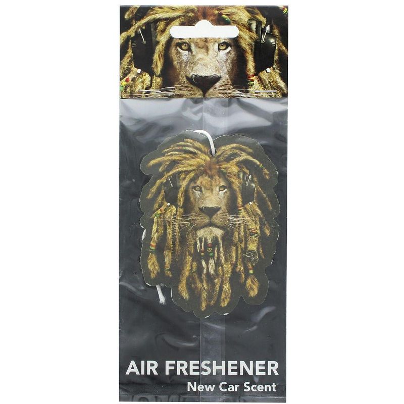 Just Funky Reggae Lion New Car Scent Hanging Air Freshener, 2 of 3