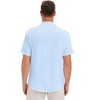 Men's Casual Cuban Short Sleeve Button Down Beach Shirt with Pocket - 3 of 4