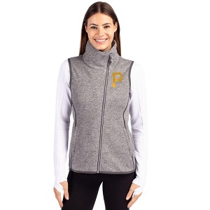 Pittsburgh Pirates Cutter & Buck Mainsail Sweater Knit Womens Asymmetrical Vest - 1 of 1