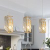 VYNXARIA 4 - Inch Golden Modern Crystal Prism Ceiling Lights, 3 - Pack Adjustable Hanging Pendant Lamps - 2 of 4