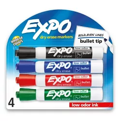 Expo 4pk Dry Erase Markers Bullet Tip Multicolored
