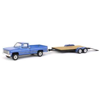 Greenlight Collectibles 1/64 1981 Chevrolet C-20 Trailering Special with Flatbed Trailer, Hitch & Tow Series 27, 32270-B