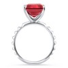 Pompeii3 14x10mm Ruby Jasmine Ring 14k White Gold Lab Created - 2 of 4