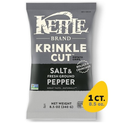 Kettle Krinkle Cut Salt & Fresh Ground Pepper Kettle Chips - 8.5oz