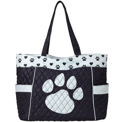 The Lakeside Collection Quilted Cat, Dog or Paw Print Tote