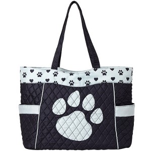 The Lakeside Collection Quilted Cat, Dog or Paw Print Tote - 1 of 3