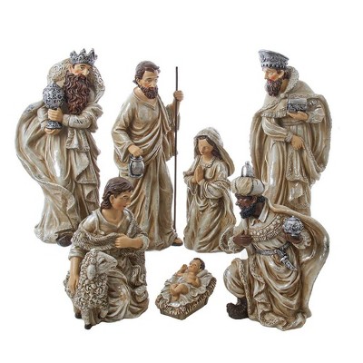 Kurt Adler Kurt Adler 3-13 Inch Resin Nativity Table Piece, 7 Piece Set ...