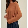 Women's Boat Neck Drop Shoulder Sweater - WISHLIST - 3 of 4