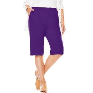 Woman Within Plus Size 7-Day Knit Bermuda Shorts - 1 of 4