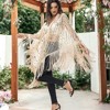 Anna-Kaci Women's Semi Sheer Boho Sequin Fringe Sparkle Drop Shoulder Shrug - 4 of 4