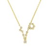 SHINE by Sterling Forever Delicate CZ Constellation Pendant Necklace Gold Pisces - 3 of 4