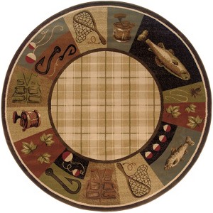 Oriental Weavers Hudson 1065B Beige/ Black Indoor Area Rug - 7'8" Round - 1 of 1