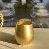 FONTOI Metallic Gold Color Wine Glasses Set of 4, BPA Free Acrylic Wine Glass Set, Unbreakable Red Wine Glasses - 4 of 4