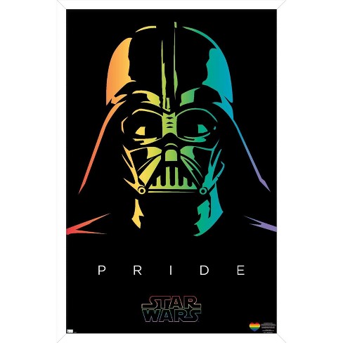 Trends International Star Wars: Saga - Darth Vader Pride Framed Wall Poster  Prints White Framed Version 22.375