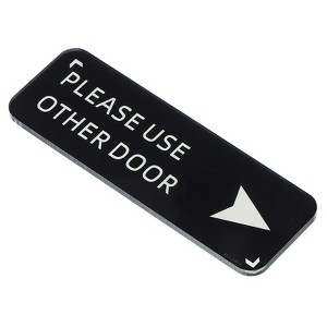 Unique Bargains Self-Adhesive Office Business Please Use Other Door Right Arrow Sign - 1 of 4