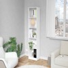 SEVOBAL Decorative Bookshelf Shelves on Sale Slim Vertical Bookcase Large Bookshelf Librero for Living Room, White, 11.7"*17.7"*72" - 2 of 4