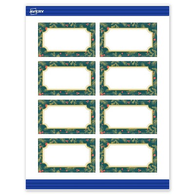 Avery Business Cards, 2" x 3.5", Gold-Teal Berries, Matte, 80ct