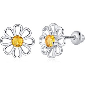 Whimsical Animal & Nature Stud Earrings for Girls & Women - Sterling Silver Hypoallergenic Earrings with Secure Screw Backs - 1 of 4