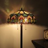 Chloe Lighting Sunny Tiffany-style 2 Light Floral Floor Lamp 18" Shade - 2 of 2