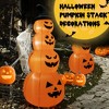 Costway 8FT Halloween Inflatable Stacked Pumpkins Blow-up Holiday Decoration w/ LED Lights - 4 of 4