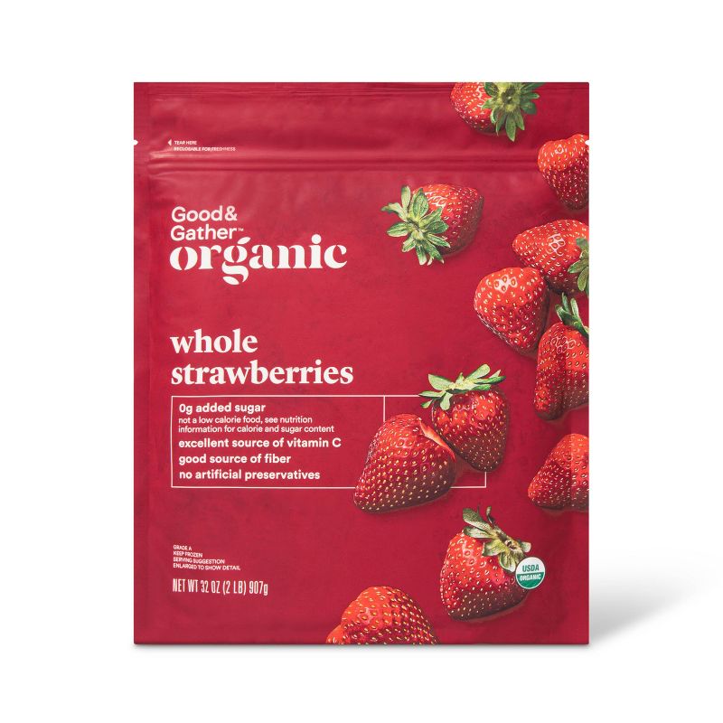 Organic Frozen Strawberries - 32oz - Good & Gather&#8482;, 1 of 7