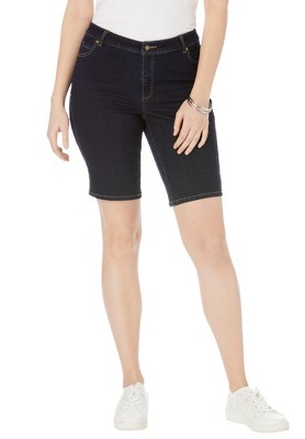 Jessica London Women's Plus Size True Fit Stretch Denim Bermuda Short