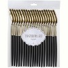 Exquisite Plastic Silverware Two Toned Plastic Disposable Cutlery- 120 Count Disposable Plastic Utensils - 4 of 4