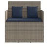 47.2"Patio Bench with Cushions Gray Poly Rattan - 4 of 4