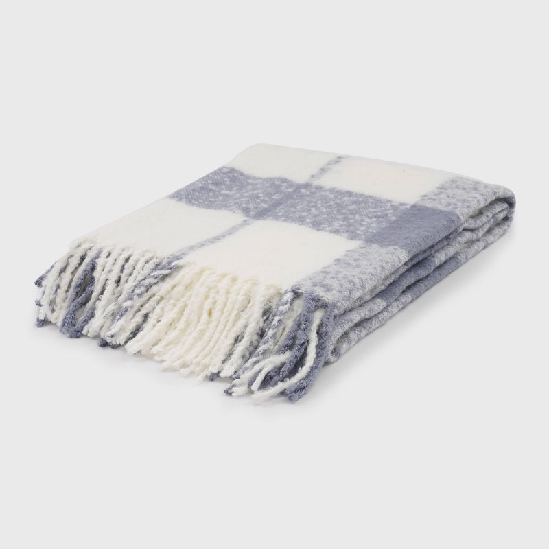 50"x60" Plaid Faux Mohair Throw Blanket - Evergrace, 4 of 12
