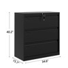 Drawer File Cabinet with Lock, Metal Lateral Filing Cabinet on Wheels, Heavy Duty File Storage for Letter/Legal Documents, Home Office - 2 of 4