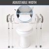 HealthSmart Adjustable Toilet Safety Rails for Seniors, Non-Slip, 300lb Capacity, Commode Support - 4 of 4