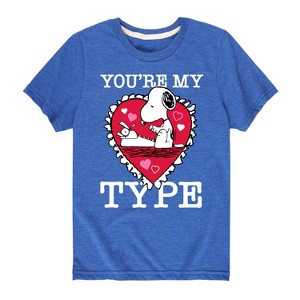 Boys' - Peanuts - You're My Type Short Sleeve Graphic T-Shirt - 1 of 4