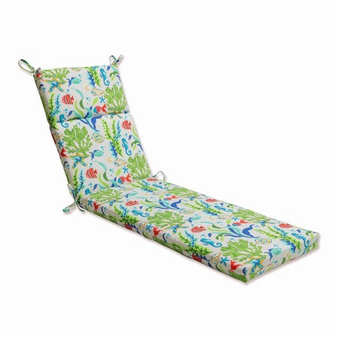 Outdoor indoor Chaise Lounge Cushion Coral Bay Blue Pillow