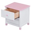 Lyngins Kids' Wooden Nightstand with 2 Drawers, End Table for Bedroom, Small Side Table, Cute Side Table for Living Room, Space-Saving Small Table - 4 of 4
