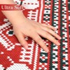 Jojoka Area Rug Festive Christmas Area Rug with Snowman & House, Non-Slip Stain Resistant Floor Mat for Dining Room Home Office Holiday Decoration - 4 of 4
