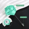 Unique Bargains Wedding Groom Boutonnieres Rose Flower Lapel Pins for Men 1 Pc - 2 of 4