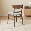 KWPZQEB Dining Chairs Set of 2, Wooden Dining Room Side Chairs with Upholstered and Open Back, Kitchen Chairs for Living Room, Restaurant - 3 of 4