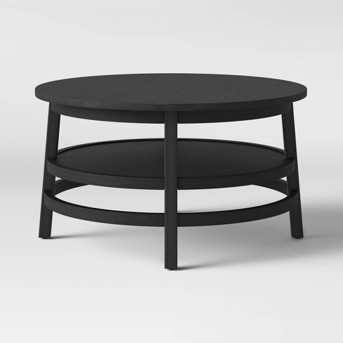 Haverhill Wood Round Coffee Table Black Threshold Target