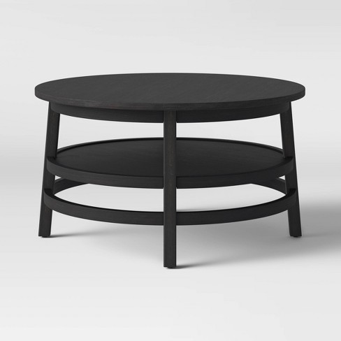 Haverhill Wood Round Coffee Table Black, Black Round Coffee Table