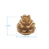 Patricia Heaton Home Gold Pinecone Taper Holder 2.5" Set of 4 - 4 of 4