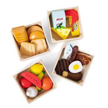 Melissa & Doug Food Groups - 21pc Wooden and 4 Crates