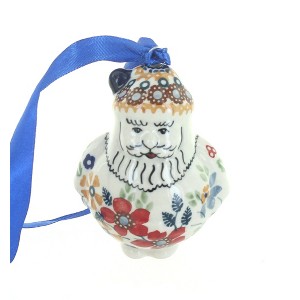 Blue Rose Polish Pottery K144 Manufaktura Santa Ornament - 1 of 2