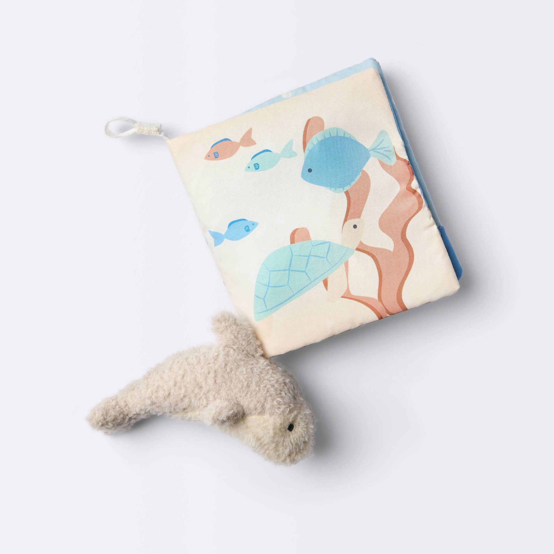 Interactive Soft Book and Plush Toy - Sea Life - Cloud Island™: Sensory Development, Baby Learning Toys
