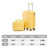 ChicFurnit Bag and Luggage Sets Hardside Checked Luggage, ABS Suitcase with Double Spinner Wheels, TSA Lock, Yellow, 14.4"*9.1"*22.2" - 4 of 4