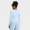 Women's Slim Fit Long Sleeve Scoop Neck Ribbed T-Shirt - Universal Thread™ - 2 of 4