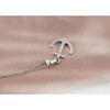 Anna-Kaci Crystal Rhinestone Gold and Silver Tone Anchor Pendant Necklace for Nautical Themed - 3 of 4
