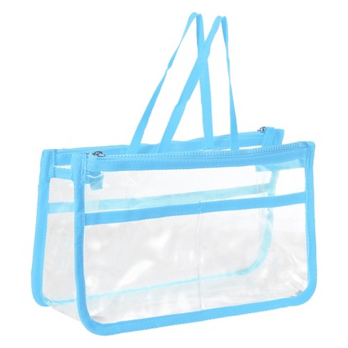 Unique Bargains EVA Zipper Clear Makeup Bags and Organizers 1 Pc Blue