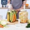 2-Pack 1.5 Gallon Fermentation Jars with Airtight Lids & Airlocks. Wide Mouth, BPA-Free for Pickles, Kimchi, Mead & Sourdough - 3 of 4