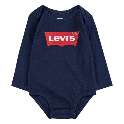 Levi's® Baby Long Sleeve Batwing Bodysuit - Blue 3M
