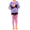 The Pink Picket Fence Suzie Dino Hoodie and Leggings Set – Pink Hoodie with Purple Leggings - 2 of 4